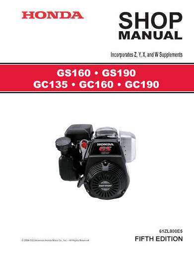 HONDA GC160 SERVICE MANUAL