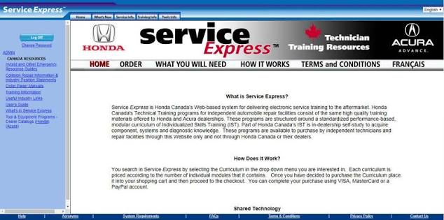 Honda Independent Repair Website User’s Guide