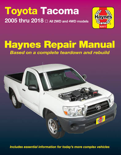 Toyota Tacoma 2005 thru 2018 Haynes Repair Manual